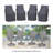  Alyah Outdoor Swivel Dining Chair Covers, Set Of 4, Water-Repellent UV-Resistant Polyester For Patio Armchairs