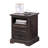 18'' W Rustic Espresso Farmhouse Side Table with Charging Station-565678381