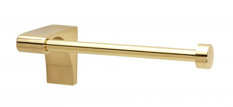 Luna Wall Mounted Toilet Paper Holder, Polished Brass, Left Hand