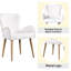 2 chaises d'appoint beige Boucle - rembourrées pour une longue durée de vie en chêne et des pieds en métal