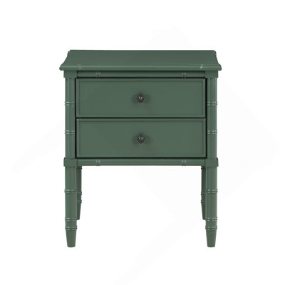 Emmett 2 Drawer Nightstand - Vintage Green