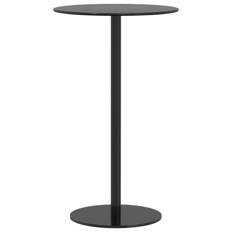Table de jardin vidaXL en acier thermolaqué noir moyen durable, H 41,3 po x l 23,6 po x L 23,6 po