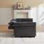 Canapé-lit de 58,27 po avec revêtement en chenille moderne et dossier réglable - Canapé-lit coulissant classique - Confortable pour le salon ou la chambre à coucher - Tissu gris foncé