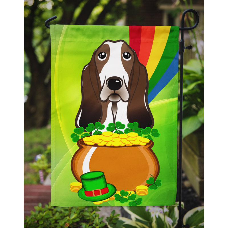 Drapeau de jardin Arella St. Patrick's, Basset hound