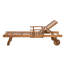 Batali 196cm Long Reclining Acacia Single Chaise with Cushions and Table