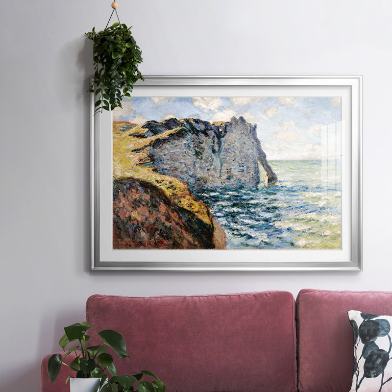 Monet, impression encadrée sur papier par Claude Monet, H 15 po x l 21 po x P 1,5 po, Argent