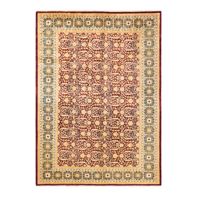 Tapis unique en laine noué à la main 6 pi 1 po x 8 pi 5 po nouvel âge Hayner