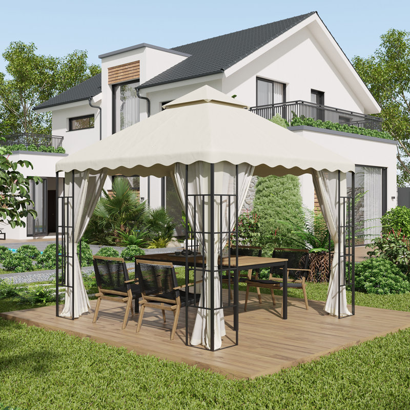 Anura Dakota Fields Polyester Roof for Canopy, White