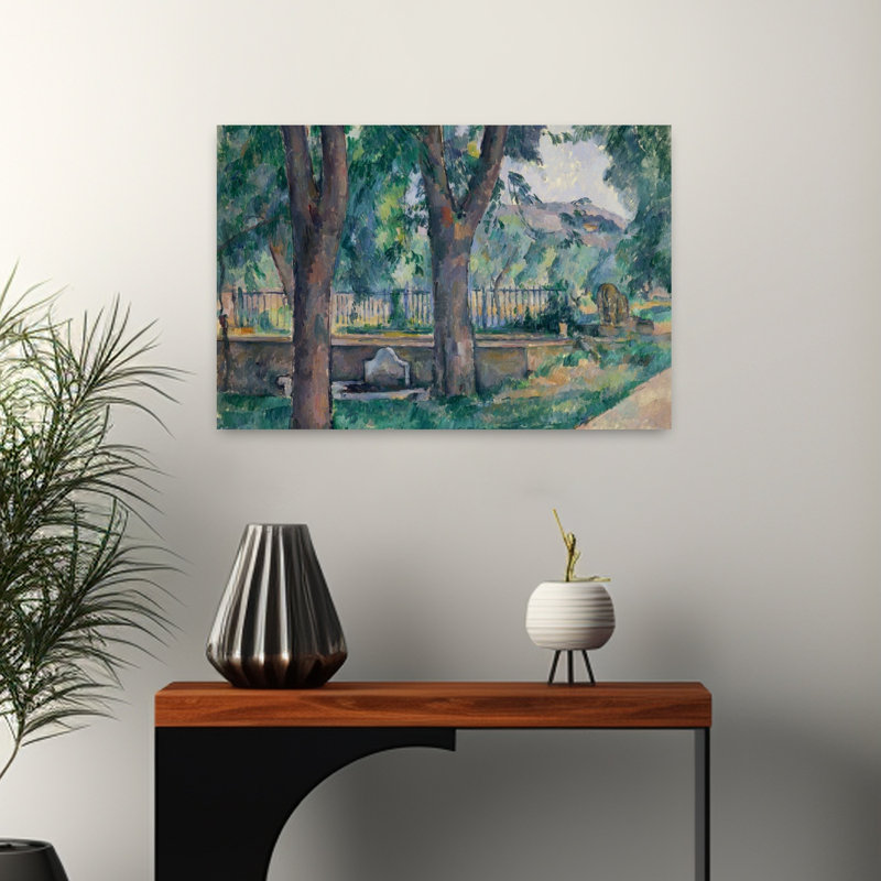 The Pool At Jas De Bouffan C.188586 Impressionist Abstract Contemporary Landscape Wall Art Print, H 16 po x l 24 po