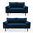 Mirei Velvet Square Arm Living Room Set-89205500