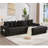 Modular L Shaped Sofa, Sectional Couch With A Movable Footstool-1703633101