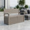 Banc de rangement verrouillable à grain de bois 80 gallons, résine résistante à l'eau