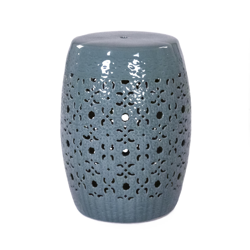 Tabouret de jardin en céramique Burtine, Céladon