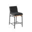 Chaise à hauteur de comptoir en gris foncé - siège d'une largeur de 18,11 po, poids de 22,07 lb, apparence élégante