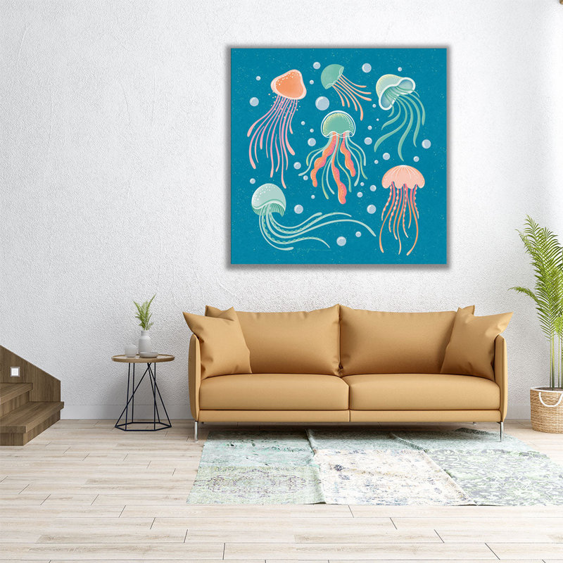 Under the Sea IV - reproduction d'art sur toile, H 12 po x l 12 po