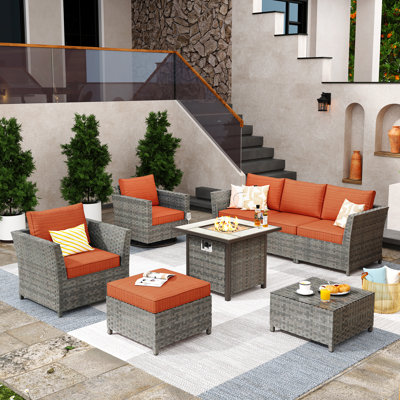 Cassville 6 - Person Patio Conversation Set with Cushions