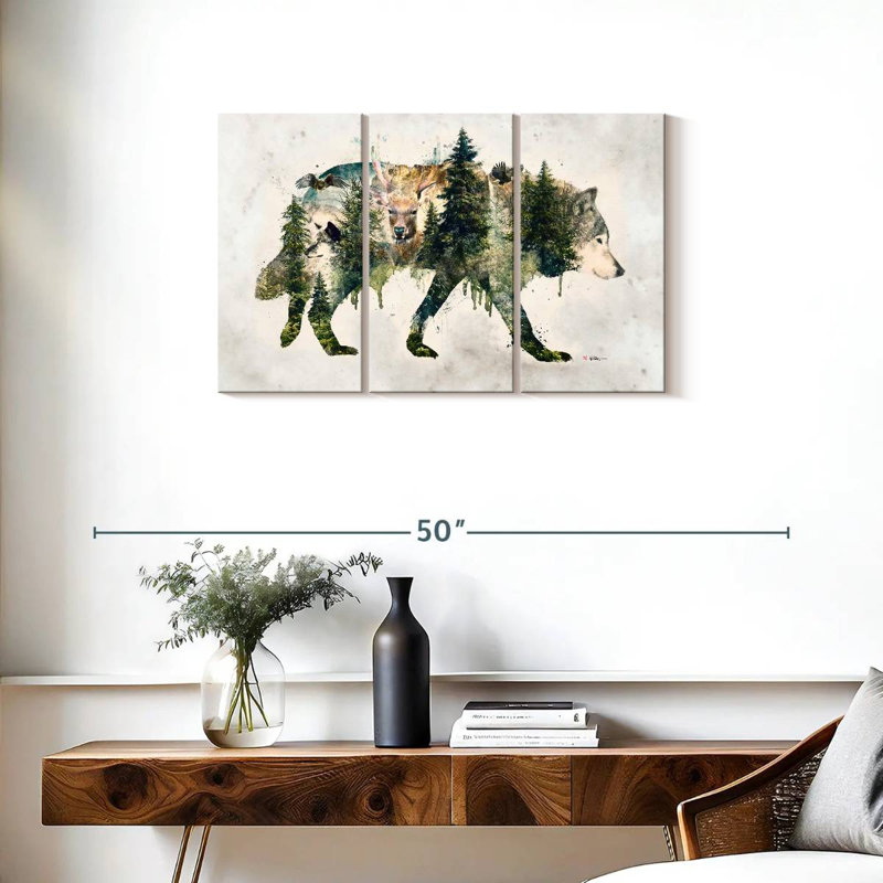 Brampt Walk With Wolves, 20" H x 33" W