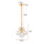 Luminaire suspendu à niveaux unique à 3 lumières avec accents en cristal Stoller-20211655-20211653