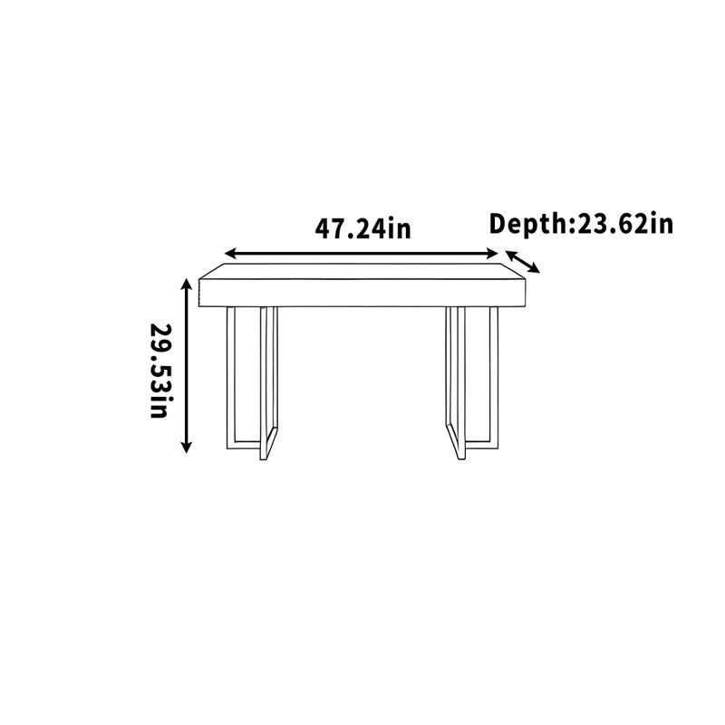 Brisco, H 29,53 po x l 47,24 po x P 23,62 po