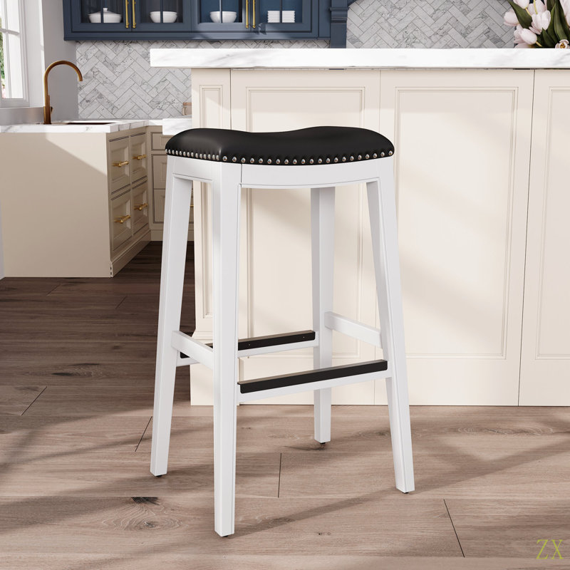 Tabouret 30 ", finition, siège en cuir