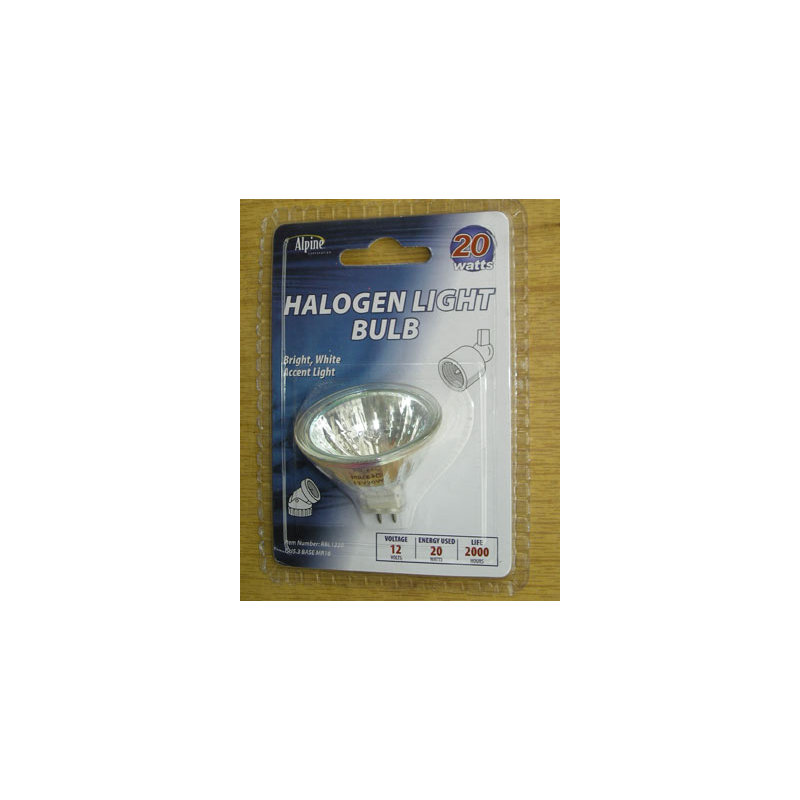 Ampoule halogène gu4/bi-broche, 20 W