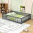 Wooden Floor Bed With Guardrails, Door And Sturdy Slats-12497809-12497812
