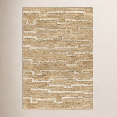 Febina Hand-Knotted Geometric Jute Rug