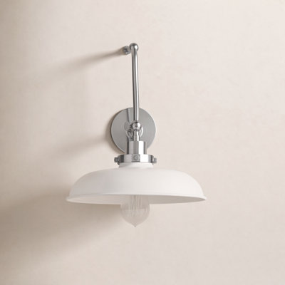 Tammy Dimmable Steel Bowl Arm Sconce