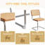 Ensemble de 2 chaises de salle à manger, chaises d'appoint avec pieds chromés, chaises Mid-Century modernes conçues par Breuer