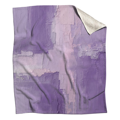 Textured Purple Abstract Blankets