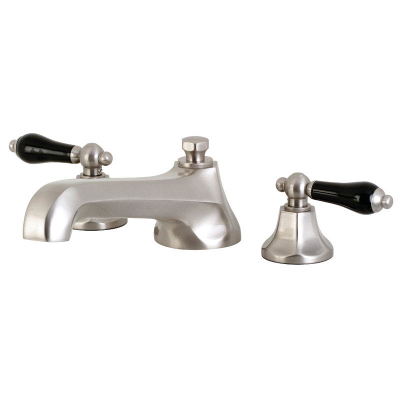 Kingston Brass Duchess Two-Handle 3-Hole Deck Mount Roman Tub Faucet, Brushed Nickel