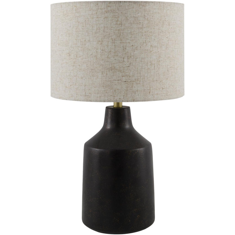 Lockwood Table Lamp, Black, Tan