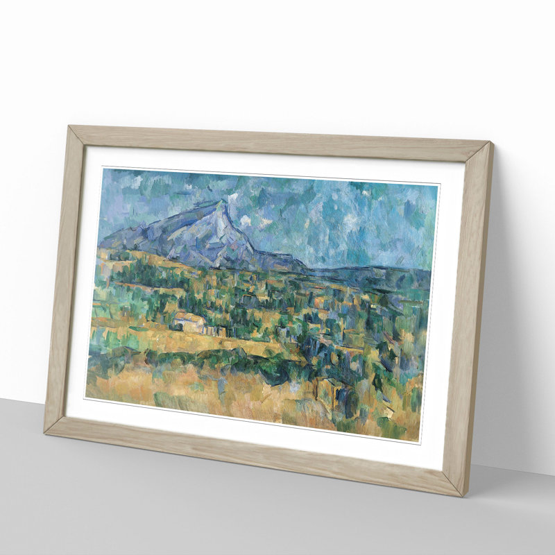 Mont Sainte-Victoire Vol.2 by Paul Cezanne - Picture Frame Painting, 27cm H x 36cm W x 2cm D, Oak