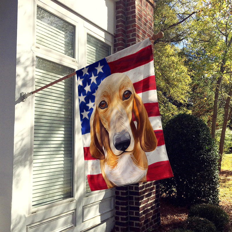 Polyester à 2 côtés 28 x 40 po drapeau maison, Chien courant suisse noir