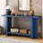 U_STYLE 60''Console Table With Ash Veneer, Minimalist Entryway Table With Tshaped Legs And Holds Up To 120Lbs, Sofa Table With Large Display Top And Bottom Shelf , For Living Room, Hallway, Foyer-124922107