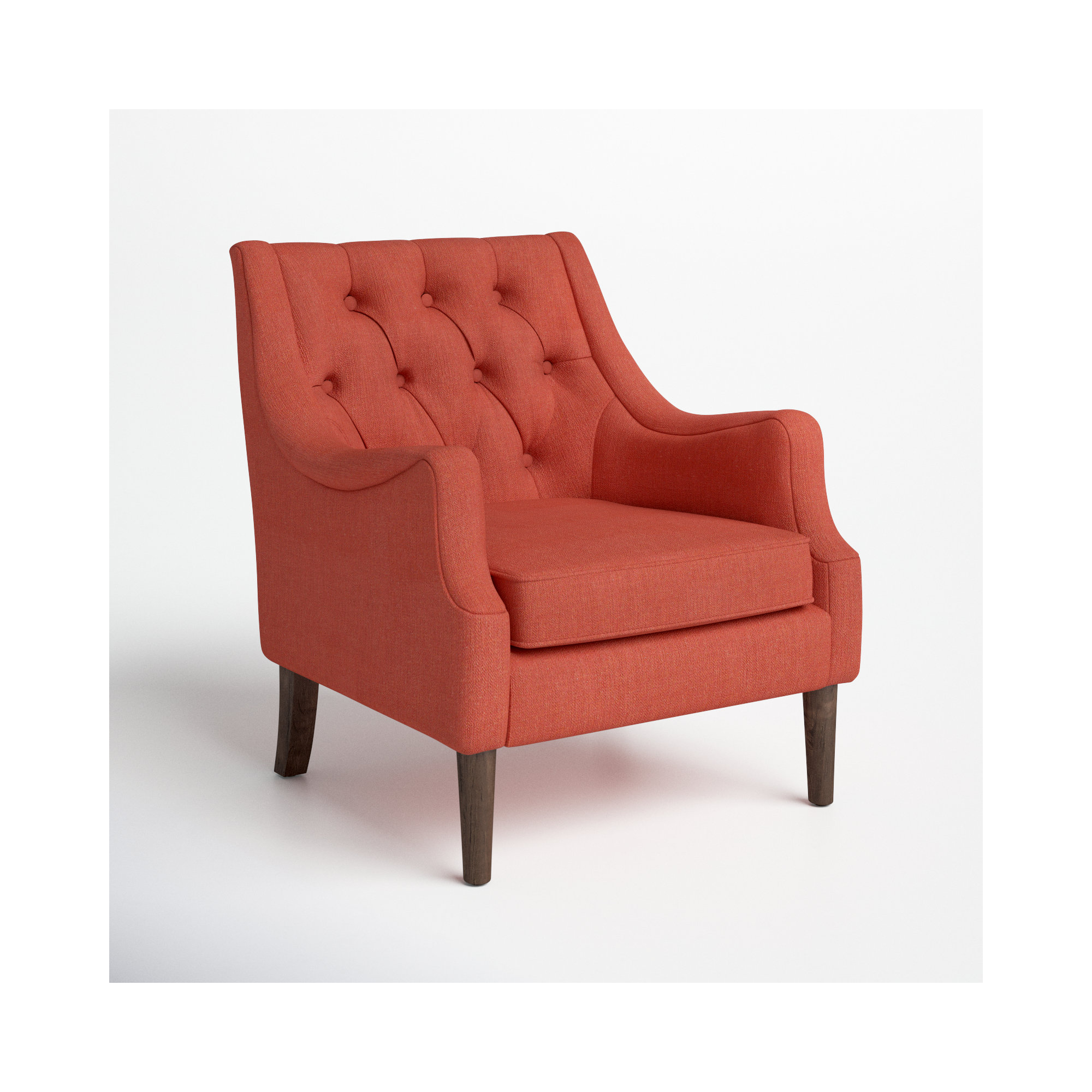 Anatonia 29.25" Wide Tufted Wingback Chair, Spice
