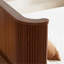 Base de lit plateforme en bois ondulé noyer Walnut