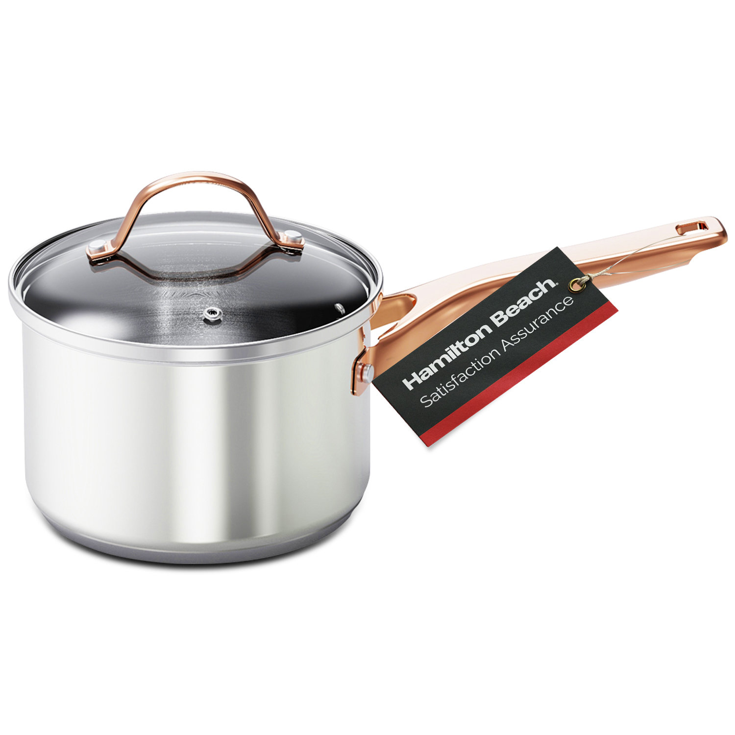 Stainless Steel Sauce Pan - Induction Ready - Round - Silver - 2Qt. - 1  Count Box