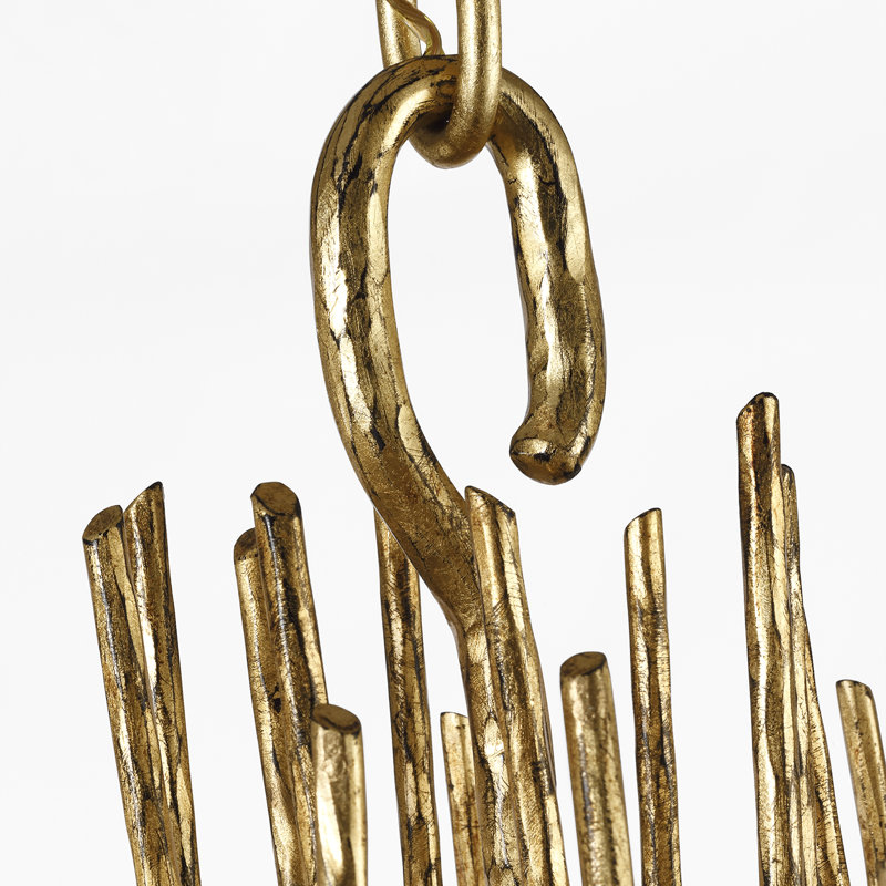 Chapman & Myers Astra 42" Sculpted Chandelier, Gilded Iron