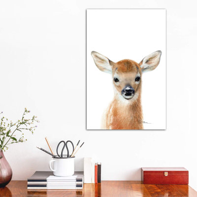 Baby Deer Fawn - Wrapped Canvas Painting