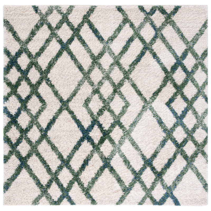 Geometric Area Rug, Square 99cm
