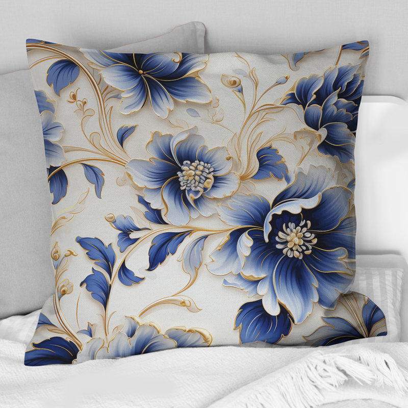Coussin Cobalt, 16 po x 16 po