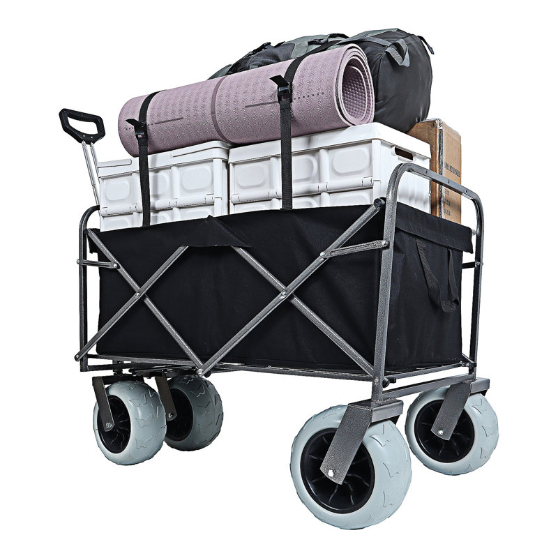 Utility Cart Beach Wagon With Big Wheels, 3.71' H x 3.54' W x 2.17' D