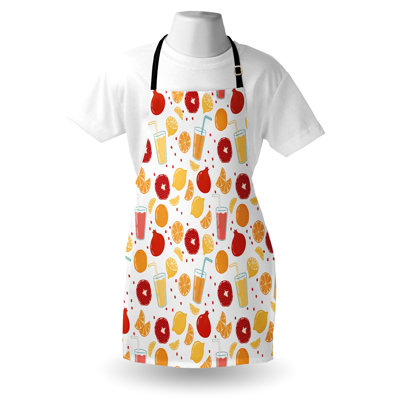 Tablier orange East Urban Home unisexe, jus de fruits citron, taille adulte, rubis abricot