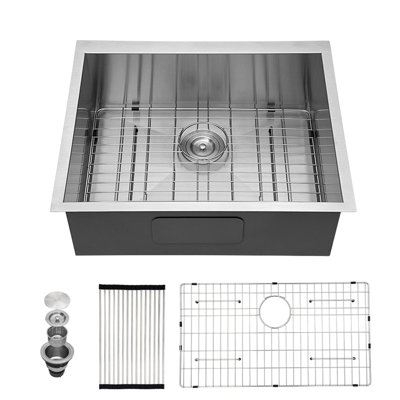 Évier de cuisine encastrable 25 po - Évier de cuisine encastrable 25 po x 22 po x 9 po en acier inoxydable de calibre 16 profond 9 pouces