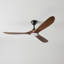 Ventilateur de plafond moderne avec lumière, ventilateur de plafond à 3 pales en bois de noyer massif, moteur réversible CC silencieux, application intelligente et télécommande-701836312