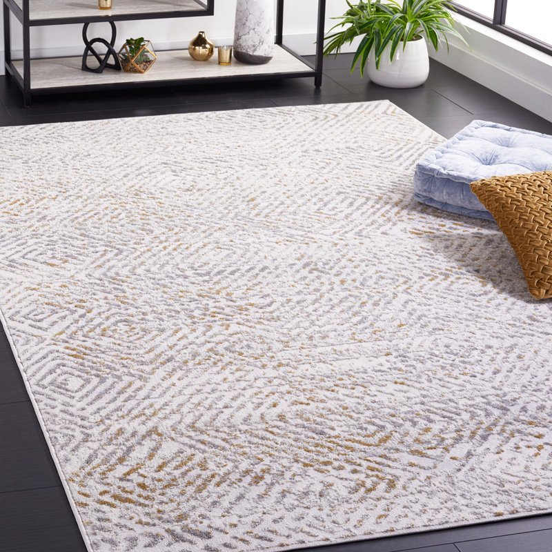 Palma Performance Geometric Rug, Rectangle 5'3" x 7'6"