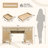 Boho Natural Rattan 58" Modern Executive Desk-693069137