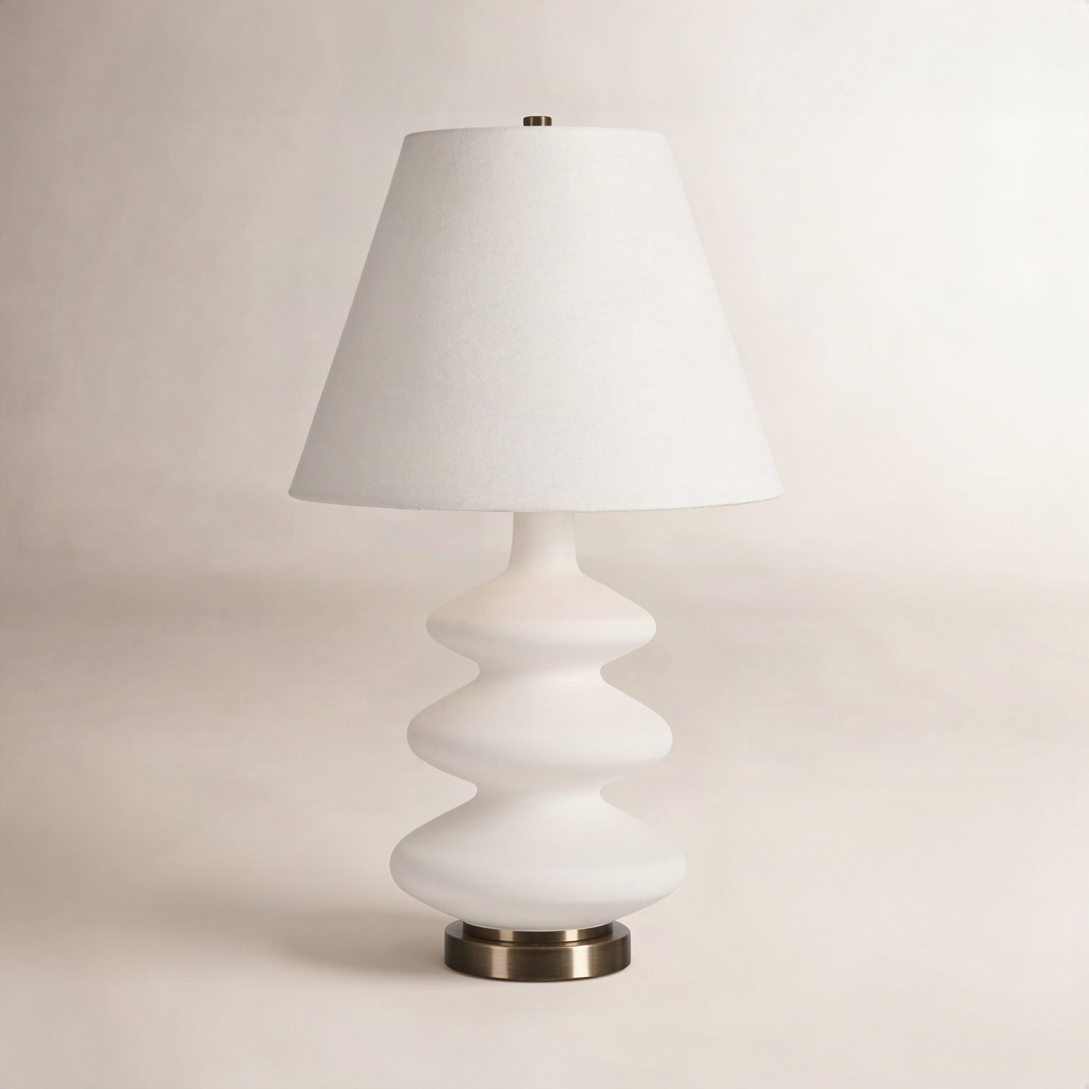 Danelea Glass Table Lamp, Pure White