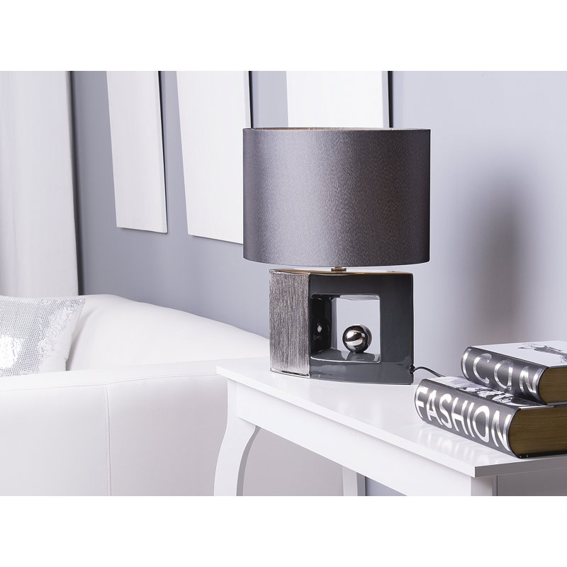 Delavan Ceramic Table Lamp, Grey